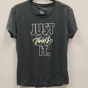 Nike Tennis Dri-FIT Dark Gray Women's Tee - Large
